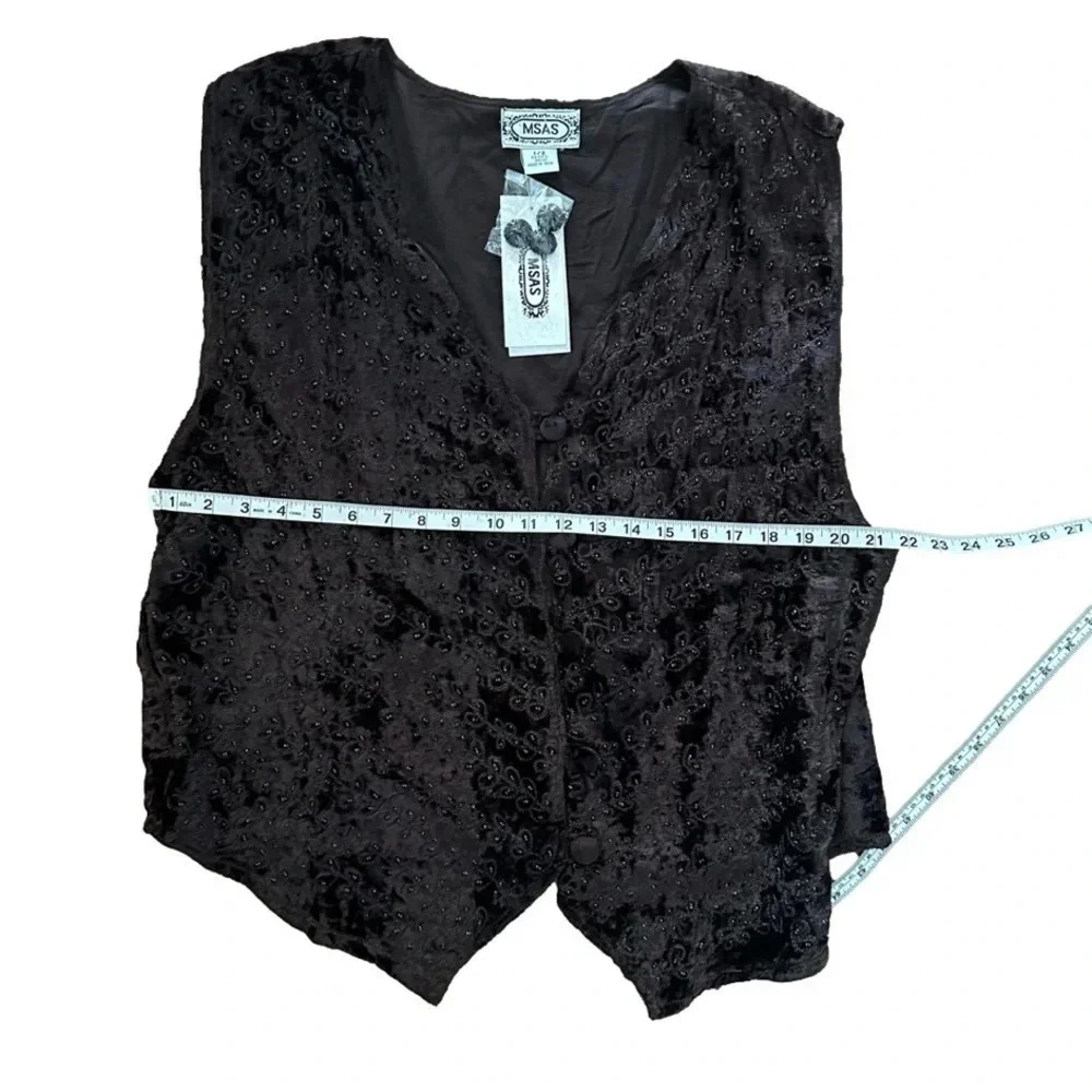 NWT Women’s Vintage MSAS Embroidered Vest